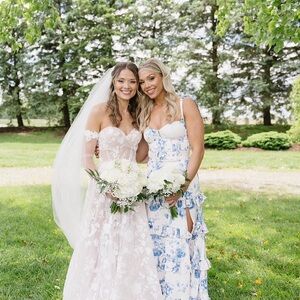White Floral Bridesmaid dress
